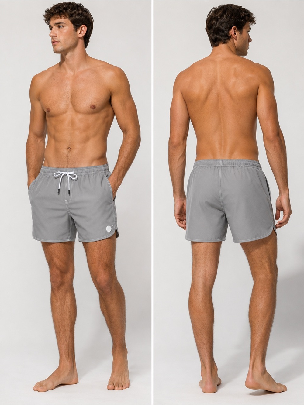 ethika Apex Men's Swim Shorts with White Drawstring fabric reveal went Wet.